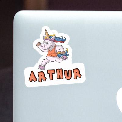 Läuferin Sticker Arthur Laptop Image