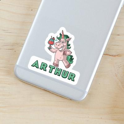 Sticker Party Unicorn Arthur Laptop Image