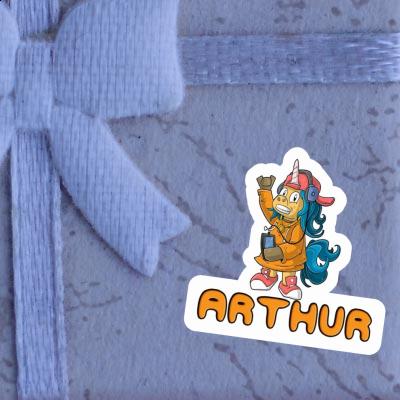 Sticker Hip-Hop Einhorn Arthur Laptop Image