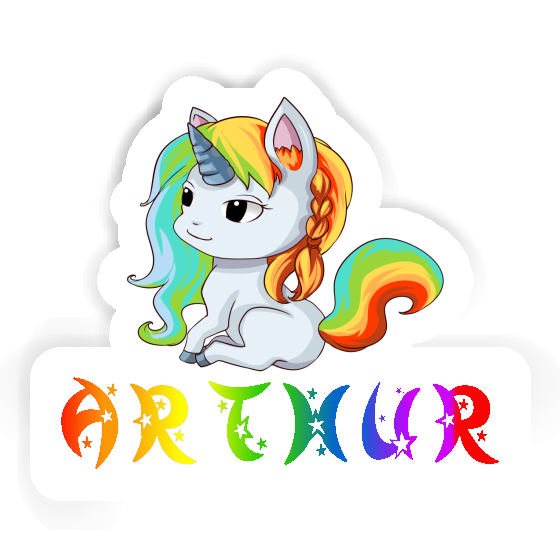 Sticker Arthur Unicorn Laptop Image