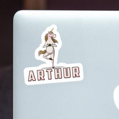 Sticker Arthur Yoga Unicorn Image