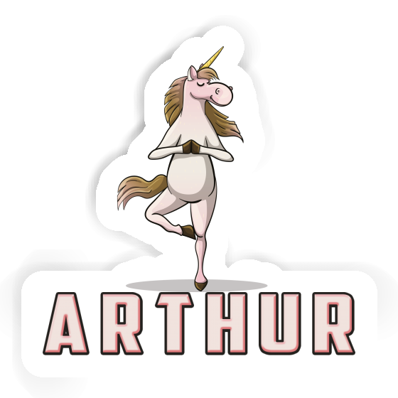 Sticker Arthur Yoga Unicorn Notebook Image