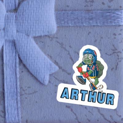 Arthur Sticker Hockey Player Notebook Image