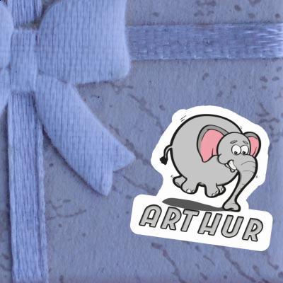 Aufkleber Arthur Elefant Gift package Image