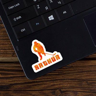 Hockey Player Sticker Arthur Laptop Image