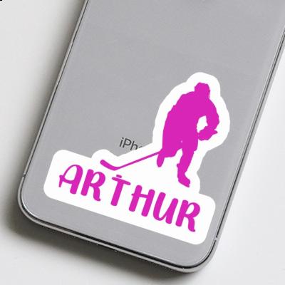 Hockey Player Sticker Arthur Notebook Image