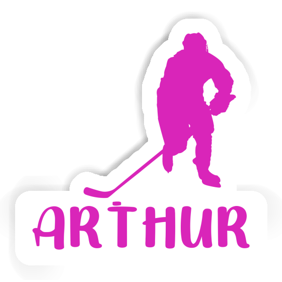 Hockey Player Sticker Arthur Laptop Image