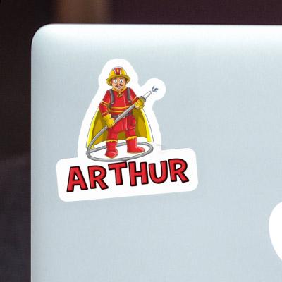 Sticker Arthur Firefighter Laptop Image