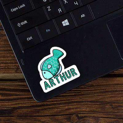 Fish Sticker Arthur Laptop Image