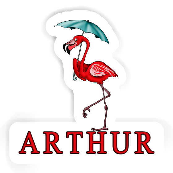 Sticker Arthur Flamingo Laptop Image