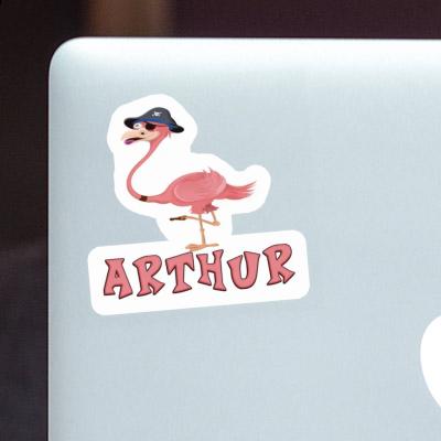 Sticker Flamingo Arthur Laptop Image