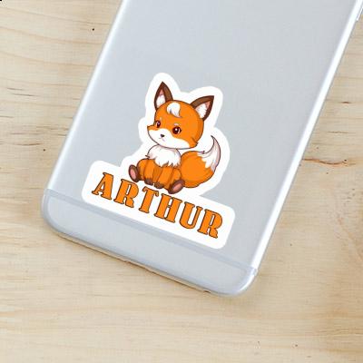 Sticker Arthur Sitting Fox Gift package Image