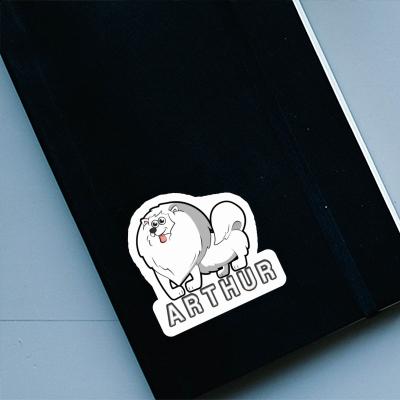 Sticker Arthur German Spitz Notebook Image