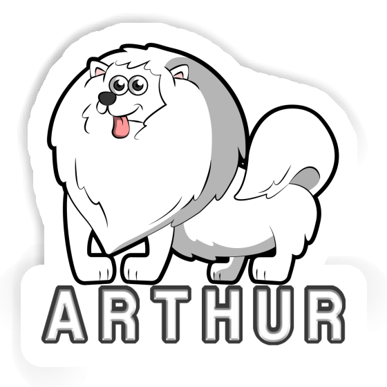 Sticker Arthur German Spitz Gift package Image