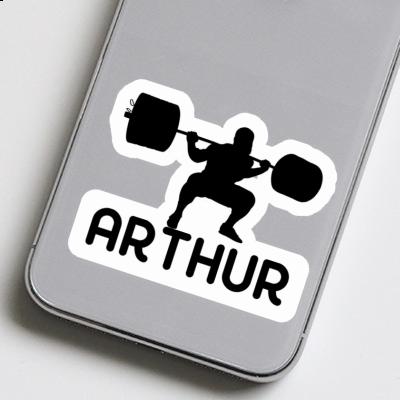 Sticker Arthur Weightlifter Notebook Image