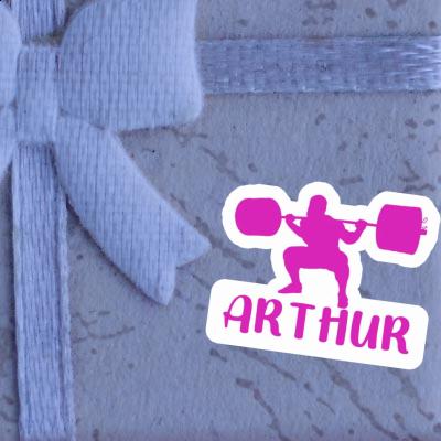 Sticker Weightlifter Arthur Notebook Image