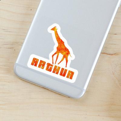 Aufkleber Giraffe Arthur Notebook Image