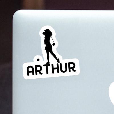 Sticker Golfer Arthur Notebook Image