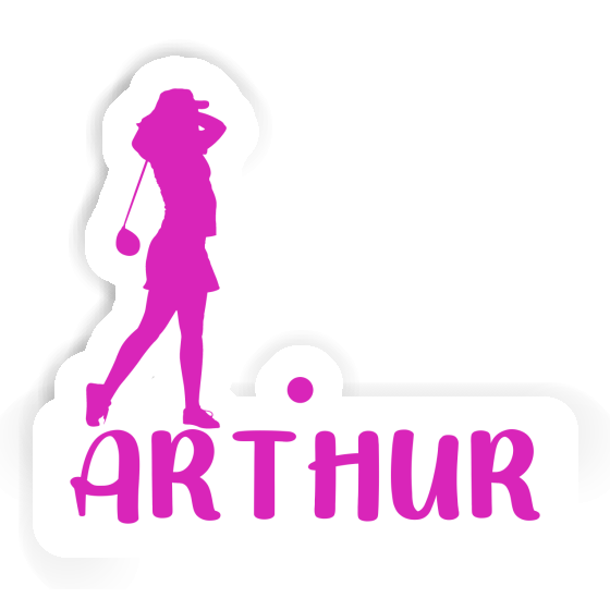 Arthur Sticker Golfer Image