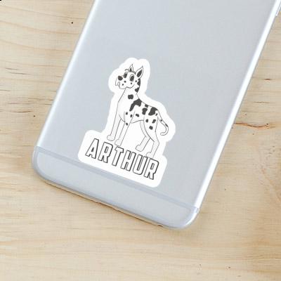 Sticker Arthur Great Dane Dog Laptop Image