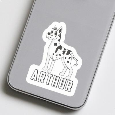 Sticker Arthur Great Dane Dog Laptop Image