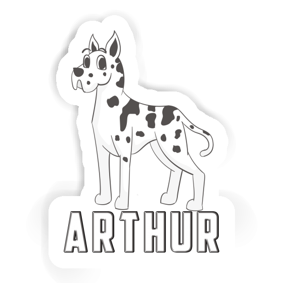 Sticker Arthur Great Dane Dog Gift package Image