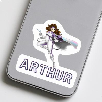 Sticker Hairdresser Arthur Gift package Image