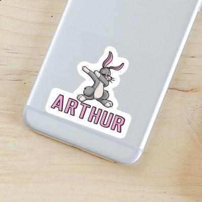 Dabbing Hare Sticker Arthur Notebook Image