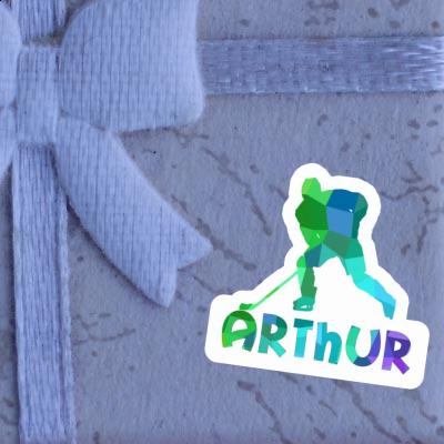 Arthur Autocollant Joueur de hockey Notebook Image