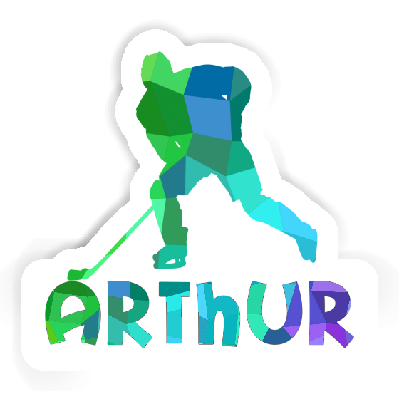 Arthur Sticker Hockey Player Notebook Image