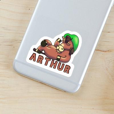 Sticker Lying horse Arthur Gift package Image