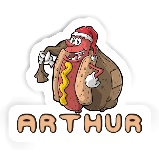 Christmas Hot Dog Sticker Arthur Image