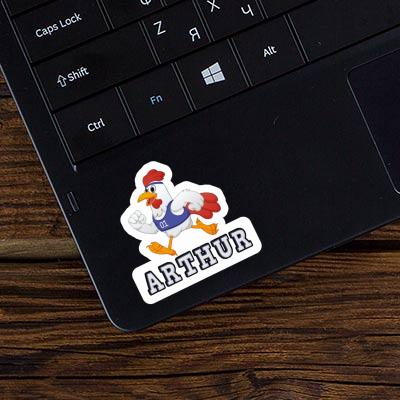 Autocollant Poulet Arthur Laptop Image