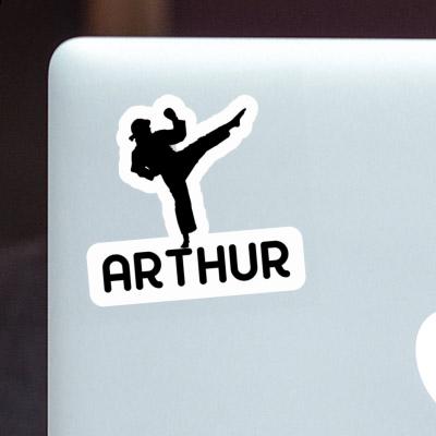 Arthur Autocollant Karatéka Laptop Image