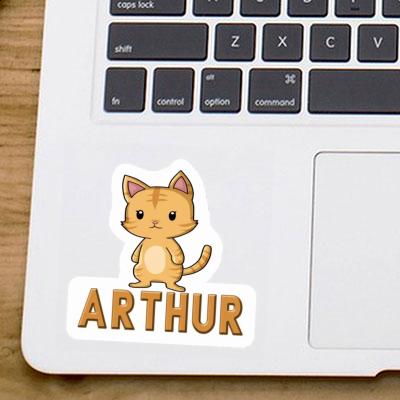 Chaton Autocollant Arthur Laptop Image