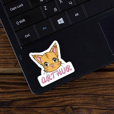 Katzenkopf Sticker Arthur Laptop Image