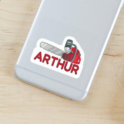 Sticker Arthur Chainsaw Image