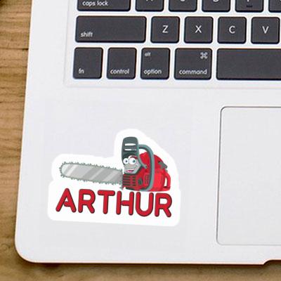 Sticker Arthur Chainsaw Notebook Image