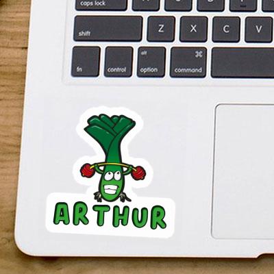 Sticker Weightlifter Arthur Notebook Image