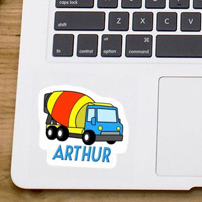 Sticker Mixer Truck Arthur Notebook Image