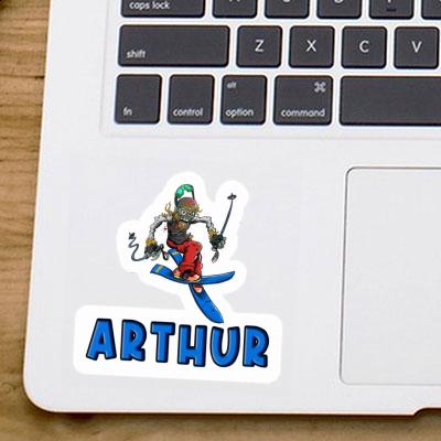 Aufkleber Skifahrer Arthur Laptop Image