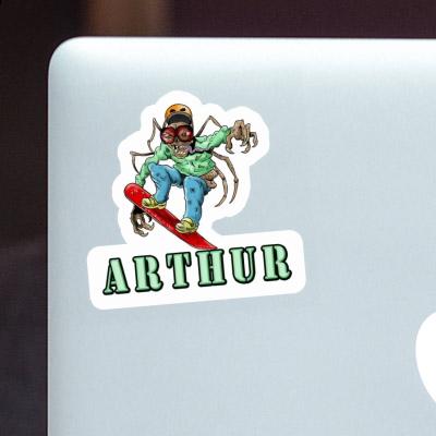 Snowboardeur Autocollant Arthur Laptop Image