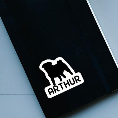 Sticker Pug Arthur Gift package Image