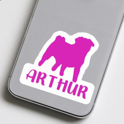 Pug Sticker Arthur Notebook Image