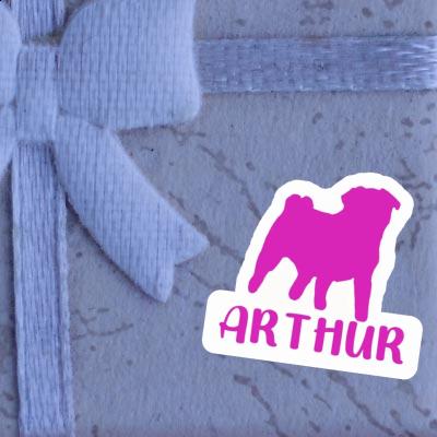 Mops Sticker Arthur Gift package Image