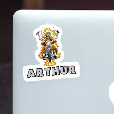 Arthur Autocollant Motrard Laptop Image