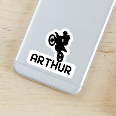 Arthur Sticker Motocross Rider Laptop Image