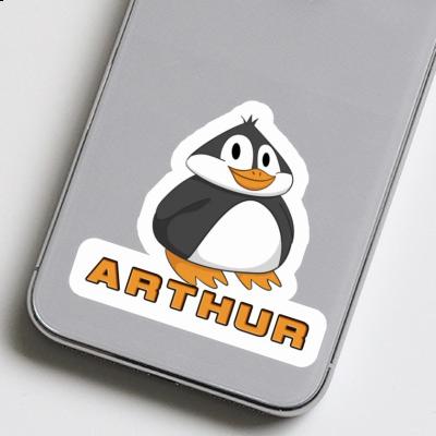 Sticker Fat Penguin Arthur Gift package Image