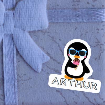 Sticker Arthur Ice Cream Penguin Notebook Image