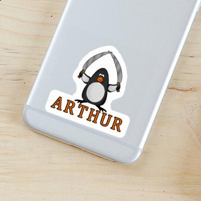 Arthur Sticker Fighting Penguin Image